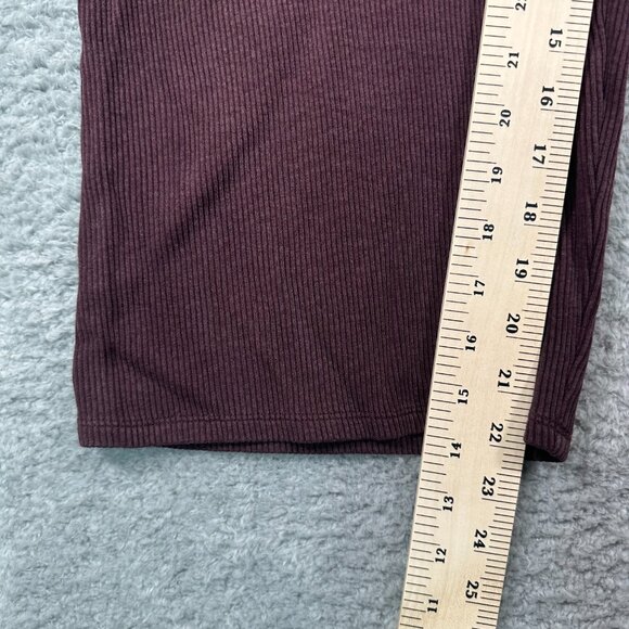 Eileen Fisher Ribbed Organic Cotton Blend Straight Pant Easy Fit Cropped Length - Picture 11 of 14